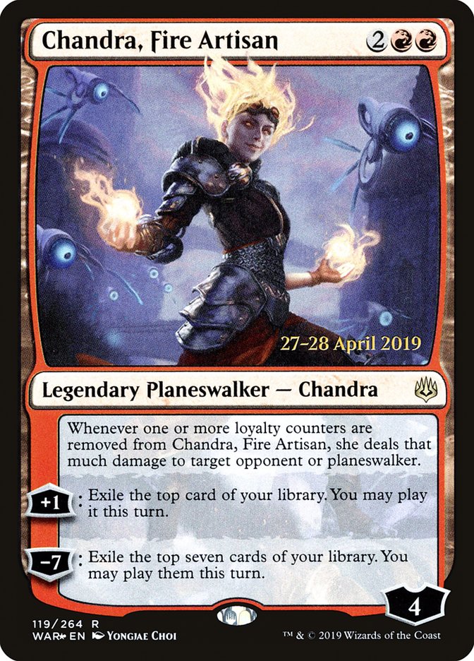 Chandra, Fire Artisan  [War of the Spark Prerelease Promos] | Exor Games Summserside