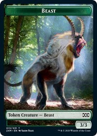 Beast // Treasure Double-sided Token [Double Masters Tokens] | Exor Games Summserside