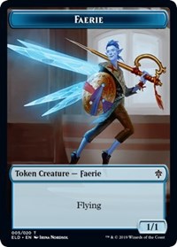 Faerie // Food (15) Double-sided Token [Throne of Eldraine Tokens] | Exor Games Summserside