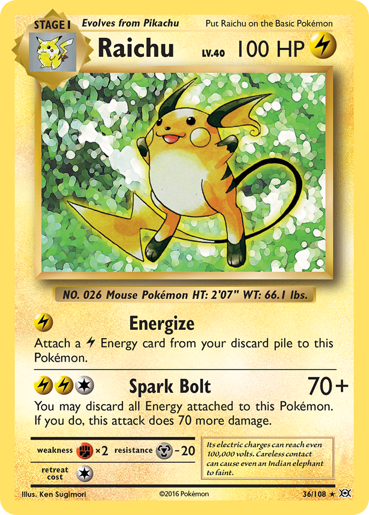 Raichu (36/108) [XY: Evolutions] | Exor Games Summserside