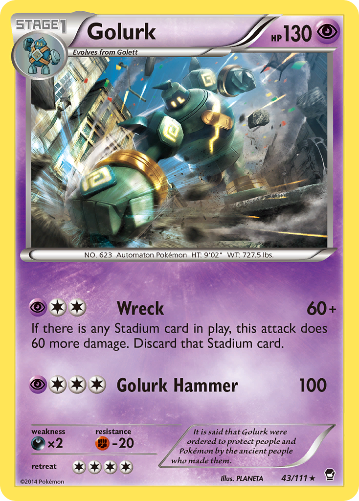 Golurk (43/111) [XY: Furious Fists] | Exor Games Summserside