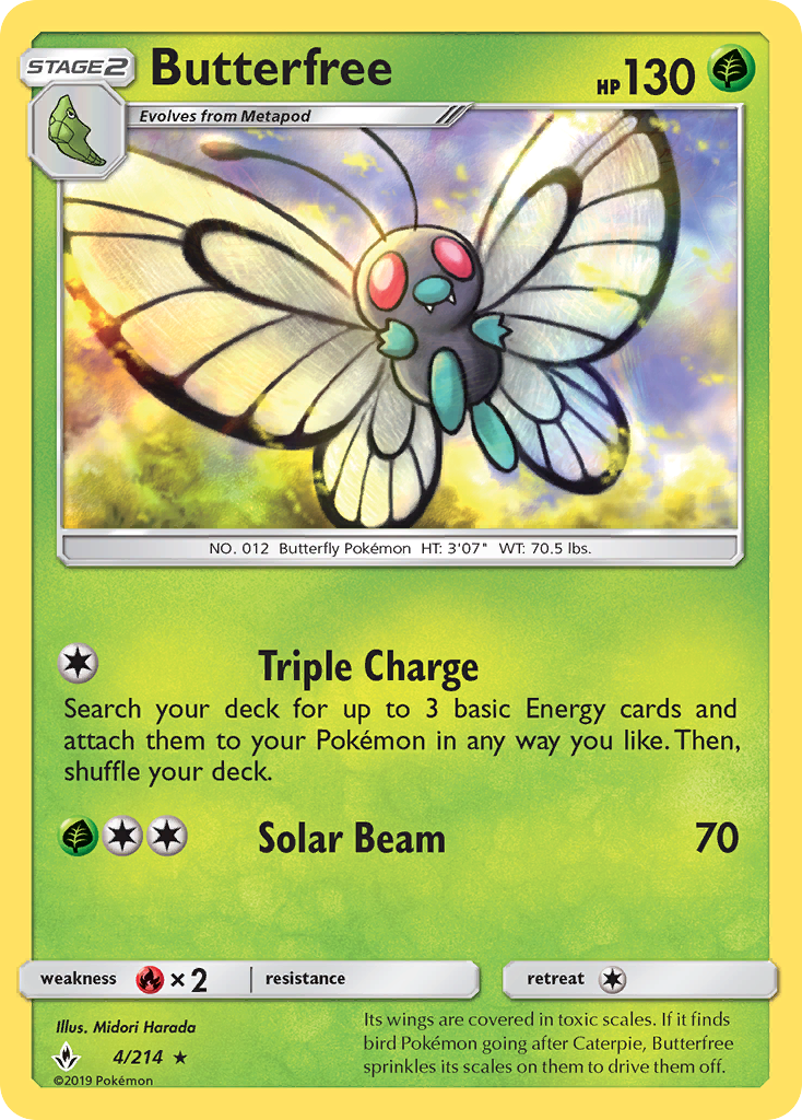 Butterfree (4/214) [Sun & Moon: Unbroken Bonds] | Exor Games Summserside