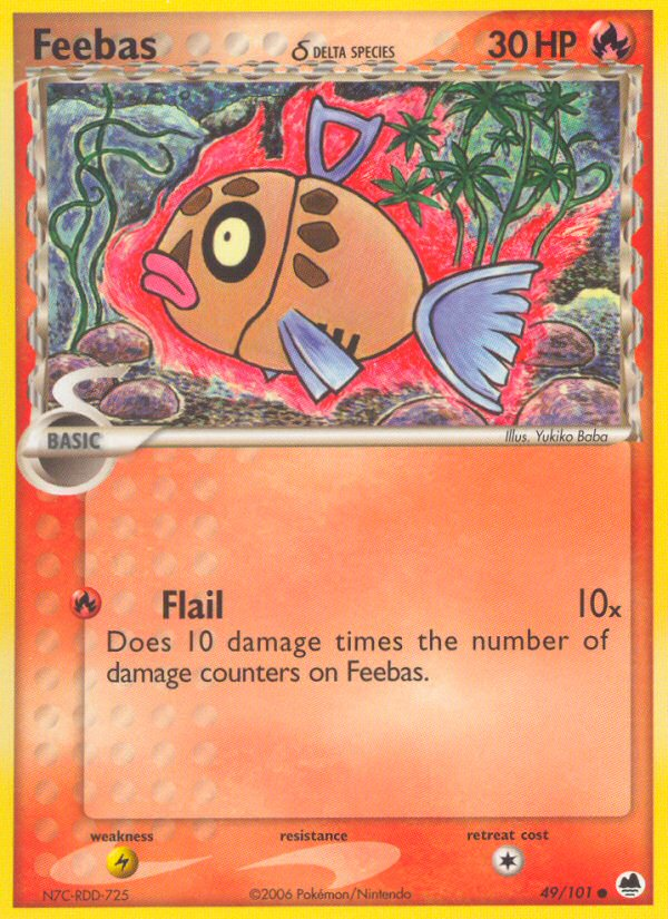 Feebas (49/101) (Delta Species) [EX: Dragon Frontiers] | Exor Games Summserside