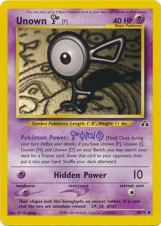 Unown [F] (48/75) [Neo Discovery Unlimited] | Exor Games Summserside