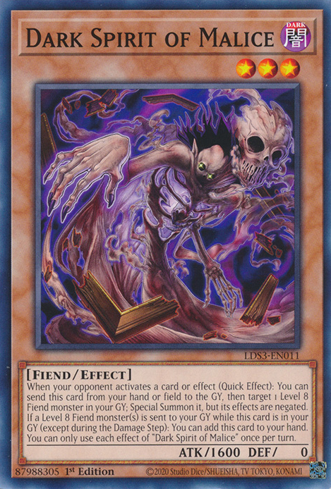 Dark Spirit of Malice [LDS3-EN011] Common | Exor Games Summserside