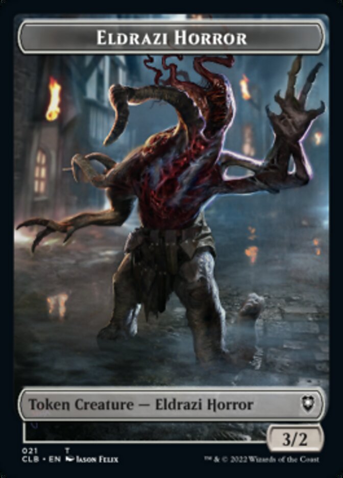 Horror // Eldrazi Horror Double-sided Token [Commander Legends: Battle for Baldur's Gate Tokens] | Exor Games Summserside