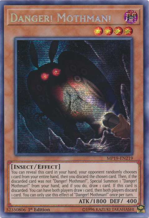 Danger! Mothman! [MP19-EN219] Prismatic Secret Rare | Exor Games Summserside