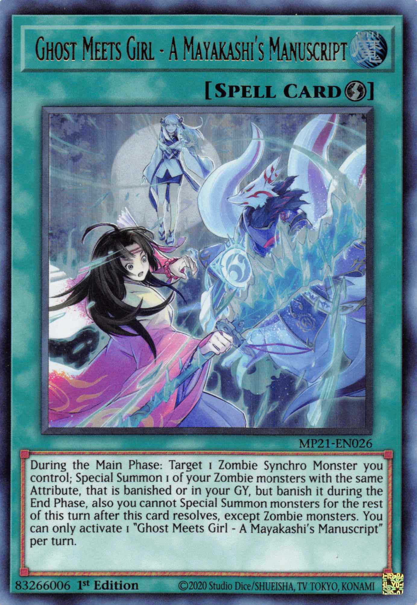 Ghost Meets Girl - A Mayakashi's Manuscript [MP21-EN026] Ultra Rare | Exor Games Summserside
