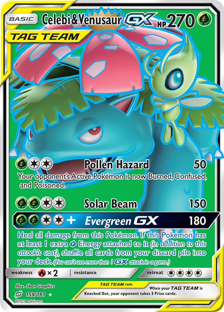 Celebi & Venusaur GX (159/181) [Sun & Moon: Team Up] | Exor Games Summserside