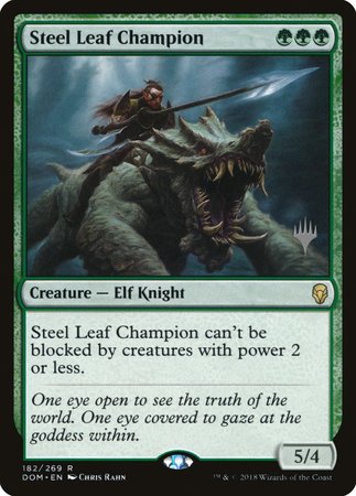 Steel Leaf Champion [Dominaria Promos] | Exor Games Summserside