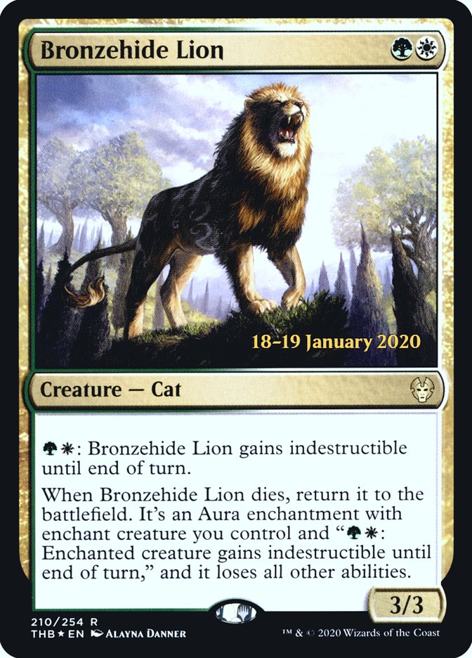 Bronzehide Lion [Theros Beyond Death Prerelease Promos] | Exor Games Summserside