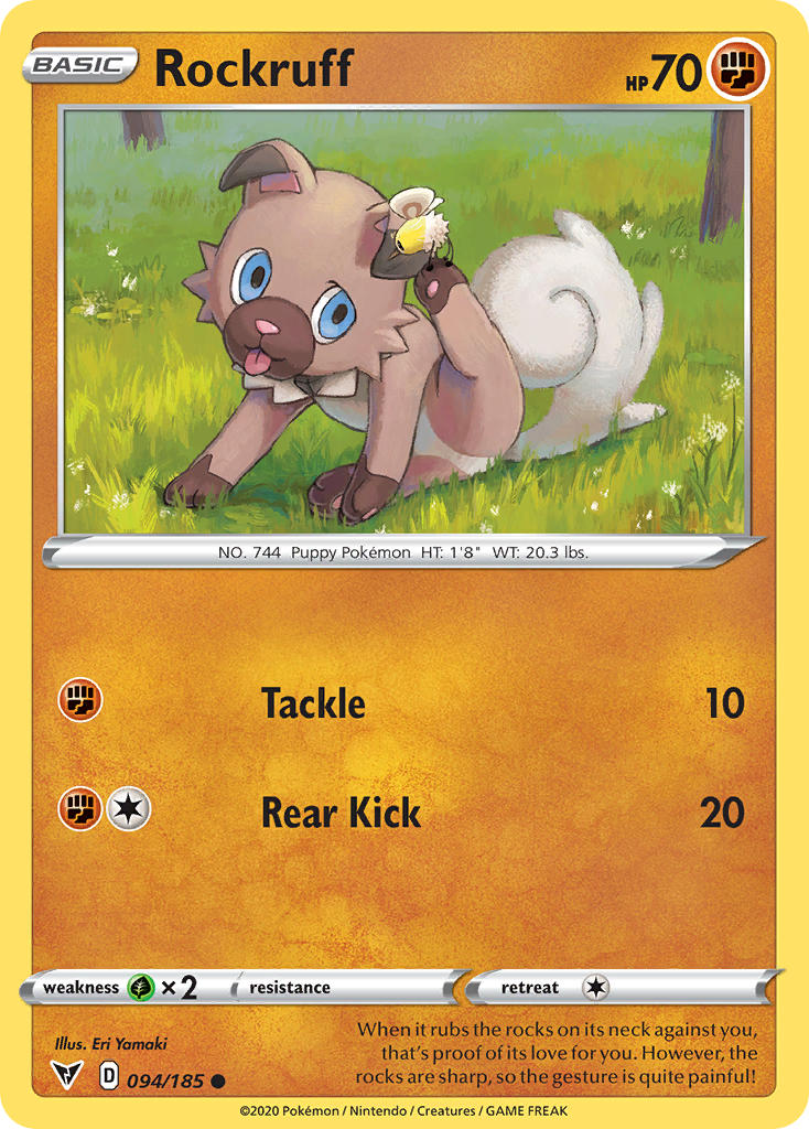 Rockruff (094/185) [Sword & Shield: Vivid Voltage] | Exor Games Summserside