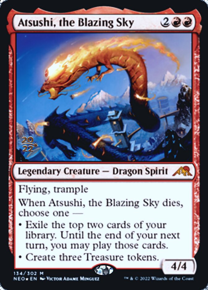 Atsushi, the Blazing Sky [Kamigawa: Neon Dynasty Prerelease Promos] | Exor Games Summserside