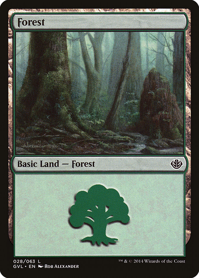 Forest (28) (Garruk vs. Liliana) [Duel Decks Anthology] | Exor Games Summserside