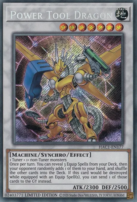 Power Tool Dragon [HAC1-EN177] Secret Rare | Exor Games Summserside