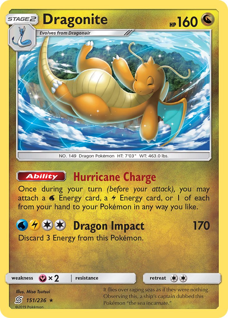 Dragonite (151/236) (Cracked Ice Holo) (Theme Deck Exclusives) [Sun & Moon: Unified Minds] | Exor Games Summserside