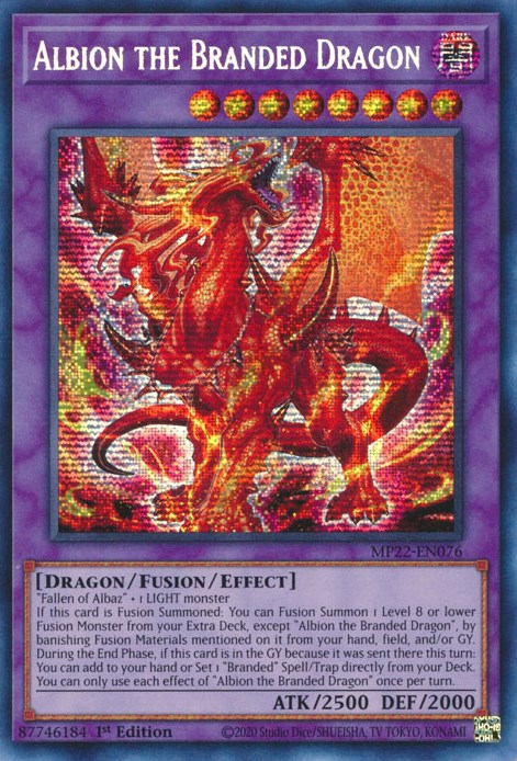 Albion the Branded Dragon [MP22-EN076] Prismatic Secret Rare | Exor Games Summserside