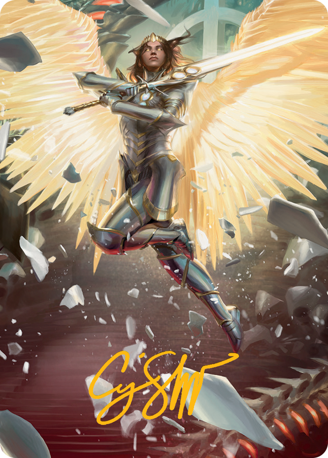 Archangel Elspeth Art Card (Gold-Stamped Signature) [March of the Machine Art Series] | Exor Games Summserside