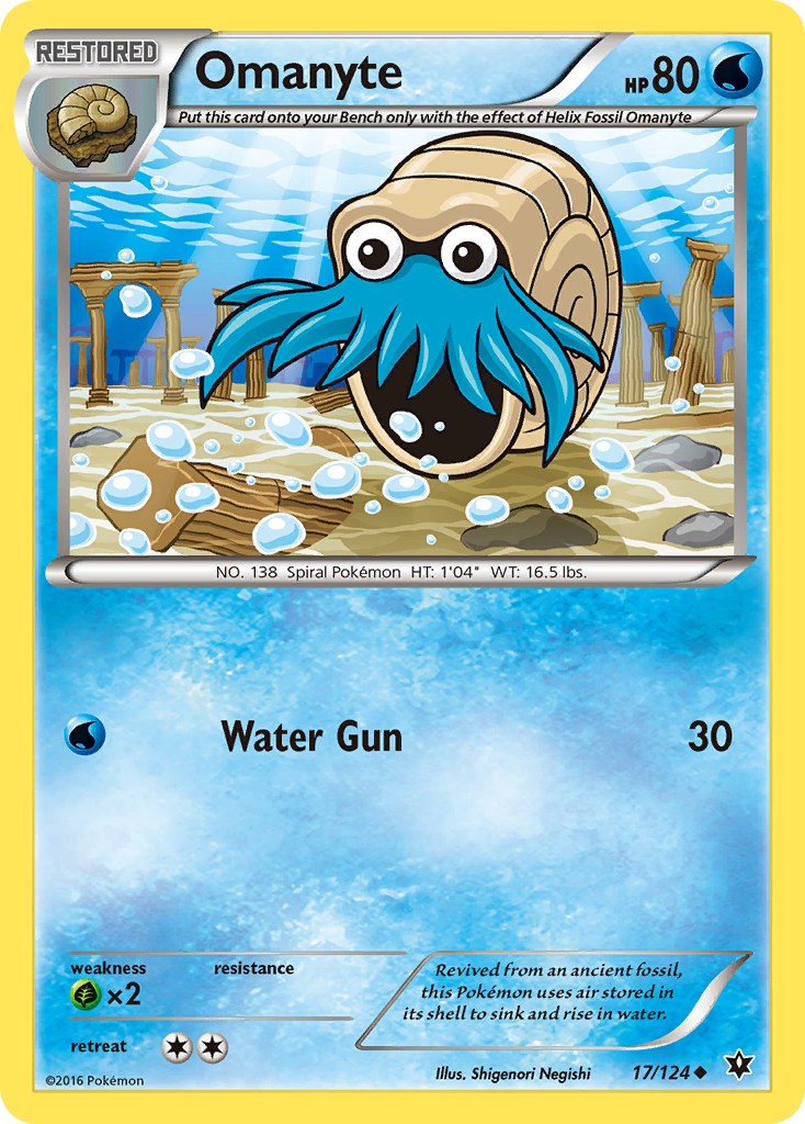 Omanyte (17/124) [XY: Fates Collide] | Exor Games Summserside