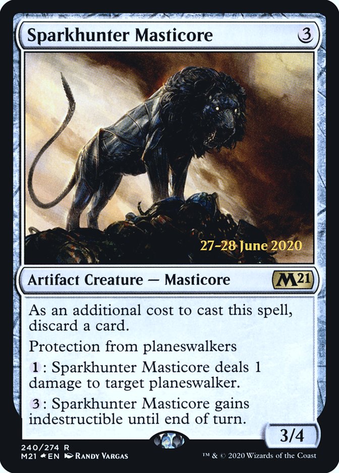 Sparkhunter Masticore  [Core Set 2021 Prerelease Promos] | Exor Games Summserside