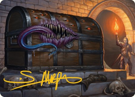 Mimic Art Card (Gold-Stamped Signature) [Dungeons & Dragons: Adventures in the Forgotten Realms Art Series] | Exor Games Summserside