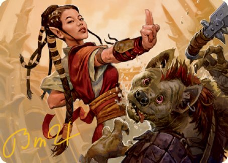 Half-Elf Monk Art Card (Gold-Stamped Signature) [Dungeons & Dragons: Adventures in the Forgotten Realms Art Series] | Exor Games Summserside