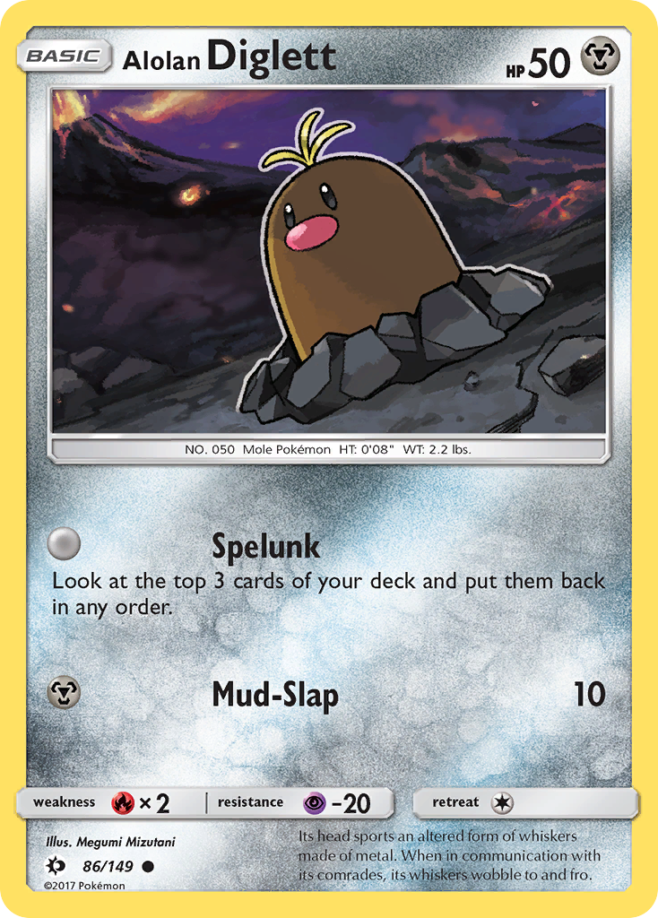 Alolan Diglett (86/149) [Sun & Moon: Base Set] | Exor Games Summserside