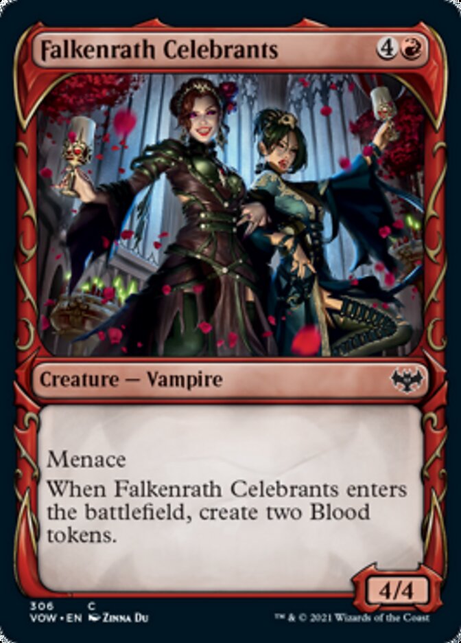 Falkenrath Celebrants (Showcase Fang Frame) [Innistrad: Crimson Vow] | Exor Games Summserside