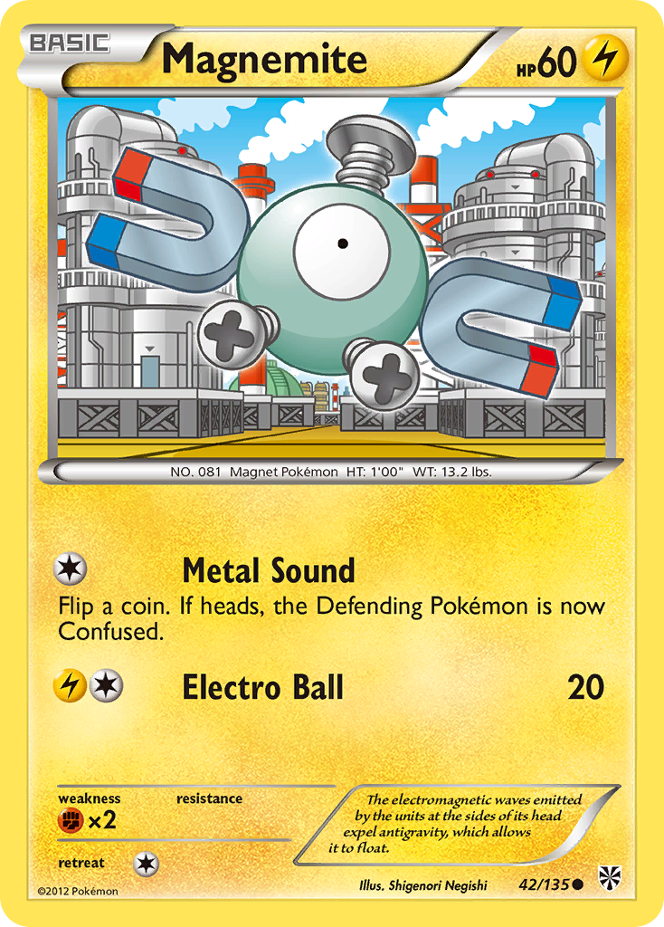 Magnemite (42/135) [Black & White: Plasma Storm] | Exor Games Summserside