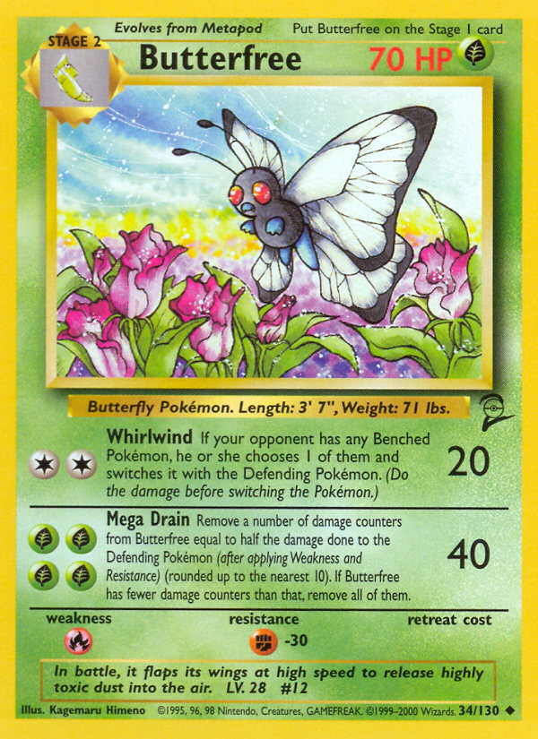 Butterfree (34/130) [Base Set 2] | Exor Games Summserside