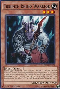 Fiendish Rhino Warrior [BOSH-EN091] Rare | Exor Games Summserside