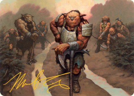 Hobgoblin Bandit Lord Art Card (Gold-Stamped Signature) [Dungeons & Dragons: Adventures in the Forgotten Realms Art Series] | Exor Games Summserside