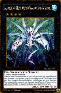 Number 37: Hope Woven Dragon Spider Shark [PGL3-EN007] Gold Secret Rare | Exor Games Summserside