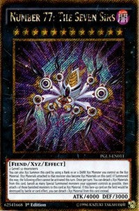 Number 77: The Seven Sins [PGL3-EN011] Gold Secret Rare | Exor Games Summserside