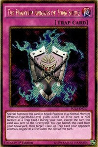 The Phantom Knights of Tomb Shield [PGL3-EN017] Gold Secret Rare | Exor Games Summserside