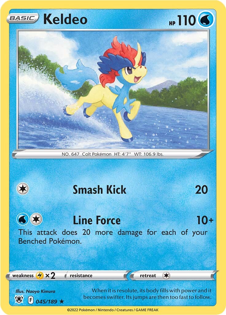 Keldeo (045/189) (Theme Deck Exclusive) [Sword & Shield: Astral Radiance] | Exor Games Summserside