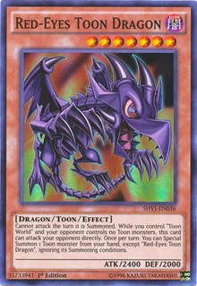 Red-Eyes Toon Dragon [SHVI-EN036] Super Rare | Exor Games Summserside