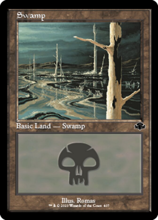 Swamp (407) (Retro) [Dominaria Remastered] | Exor Games Summserside