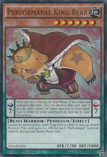 Performapal King Bear [YS16-EN002] Ultra Rare | Exor Games Summserside