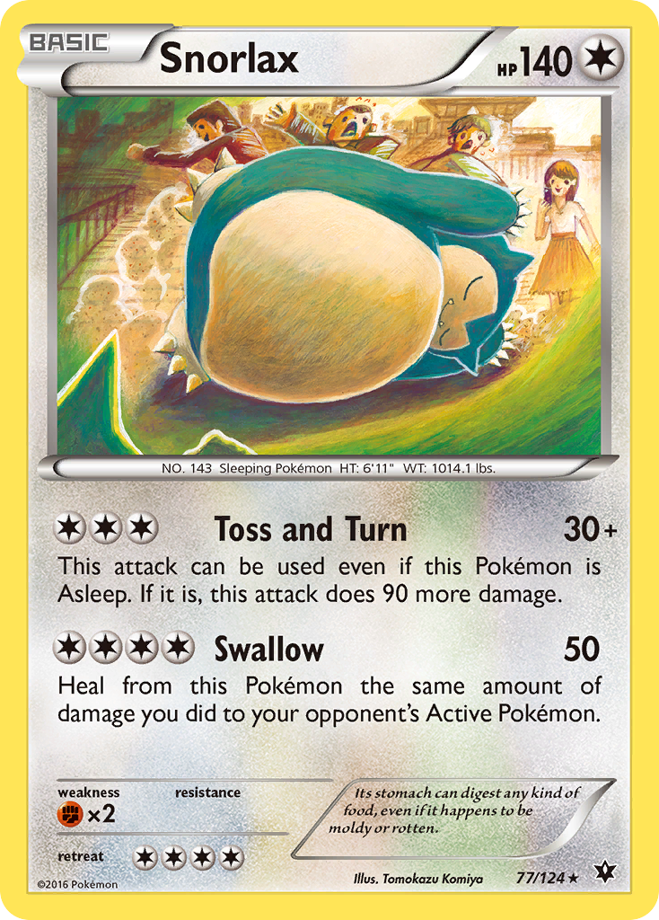 Snorlax (77/124) [XY: Fates Collide] | Exor Games Summserside