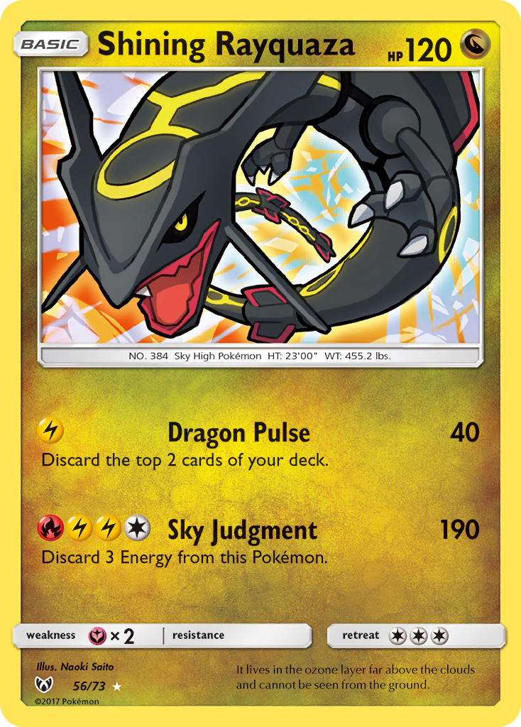 Shining Rayquaza (56/73) [Sun & Moon: Shining Legends] | Exor Games Summserside