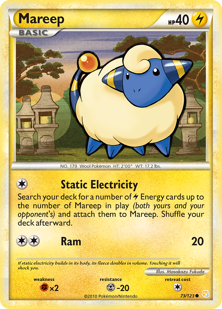 Mareep (73/123) [HeartGold & SoulSilver: Base Set] | Exor Games Summserside