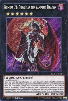 Number 24: Dragulas the Vampiric Dragon [DRL3-EN022] Secret Rare | Exor Games Summserside