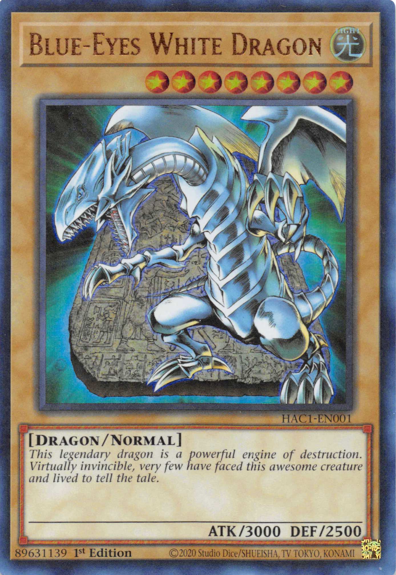 Blue-Eyes White Dragon (Duel Terminal) [HAC1-EN001] Parallel Rare | Exor Games Summserside