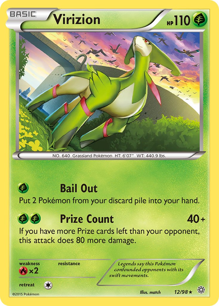 Virizion (12/98) (Theme Deck Exclusive) [XY: Ancient Origins] | Exor Games Summserside