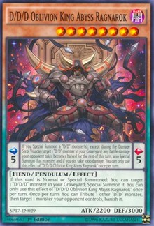 D/D/D Oblivion King Abyss Ragnarok (Starfoil) [SP17-EN029] Starfoil Rare | Exor Games Summserside