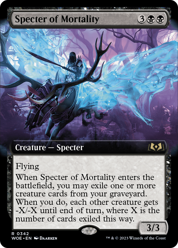 Specter of Mortality (Extended Art) [Wilds of Eldraine] | Exor Games Summserside