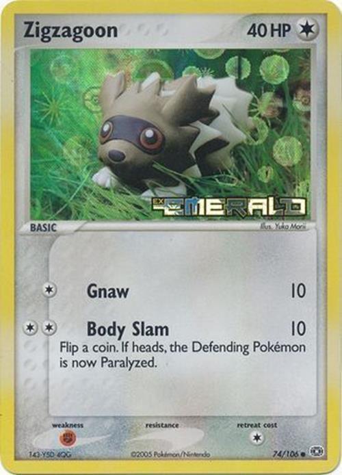 Zigzagoon (74/106) (Stamped) [EX: Emerald] | Exor Games Summserside