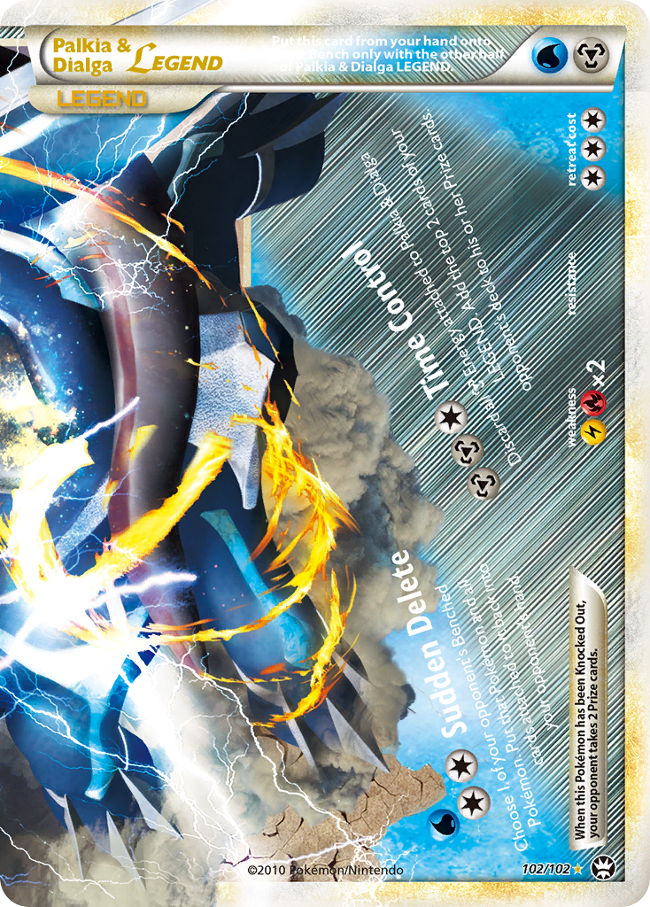 Palkia & Dialga LEGEND (102/102) [HeartGold & SoulSilver: Triumphant] | Exor Games Summserside
