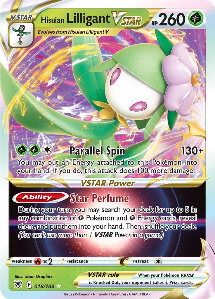 Hisuian Lilligant VSTAR (018/189) [Sword & Shield: Astral Radiance] | Exor Games Summserside